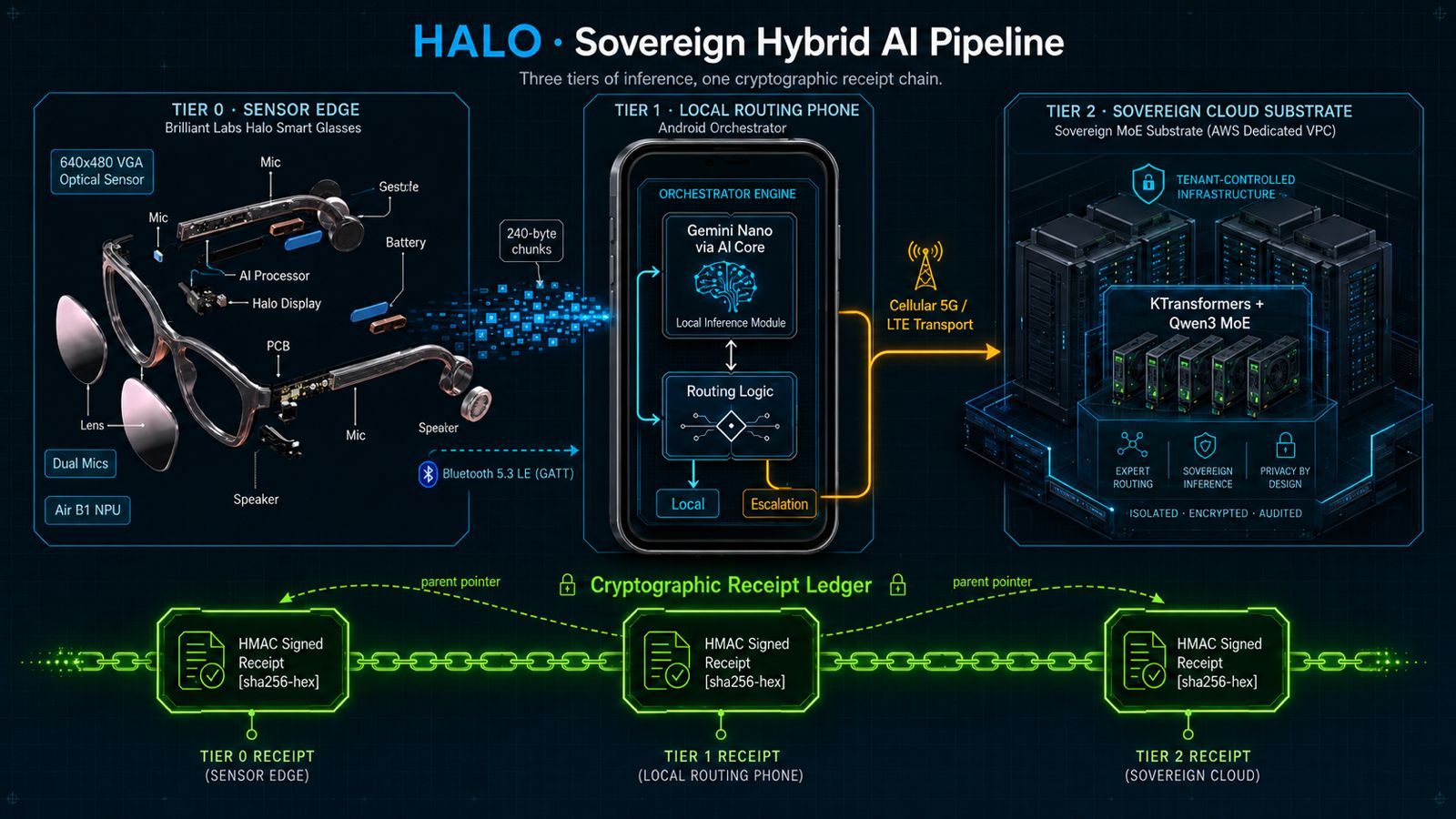 HALO three-tier pipeline diagram